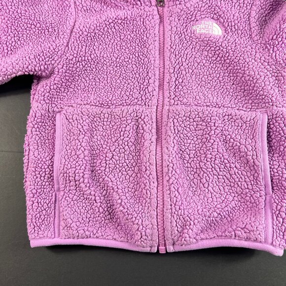 The North Face Sweatshirt Kids Girls 4 Pink Faded Campshire Bear Full Zip Hoodie - Picture 7 of 15